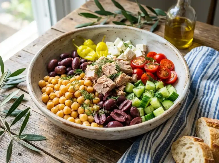 Greek Chickpea and Tuna Salad