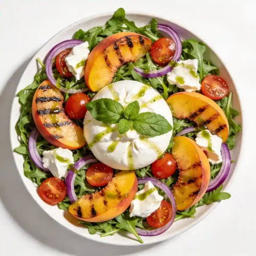 Grilled Peach Burrata Salad