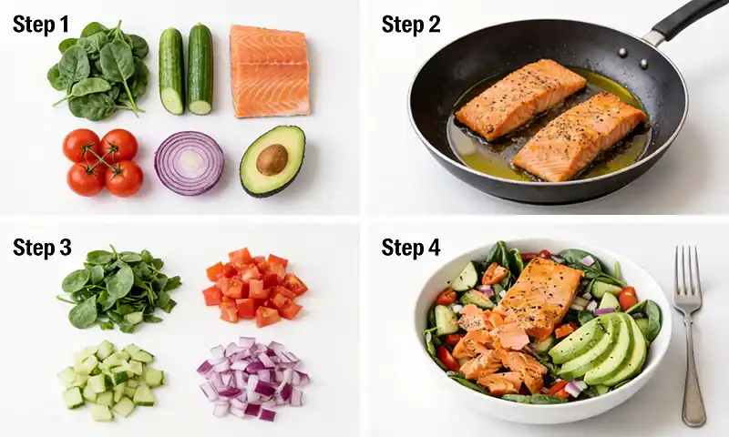 Healthy Salmon Lunch