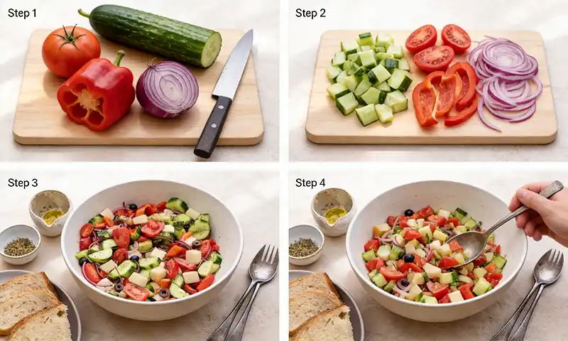 Healthy Vegan Greek Salad