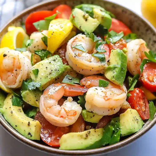 Lemony Shrimp Avocado And Tomato Salad