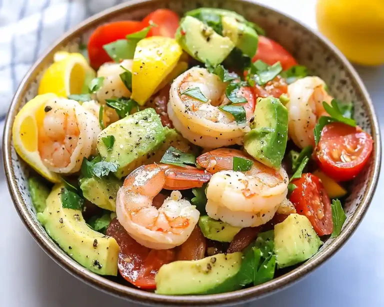 Lemony Shrimp Avocado And Tomato Salad