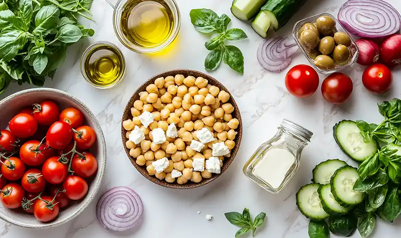 Mediterranean Chickpea Pasta Salad