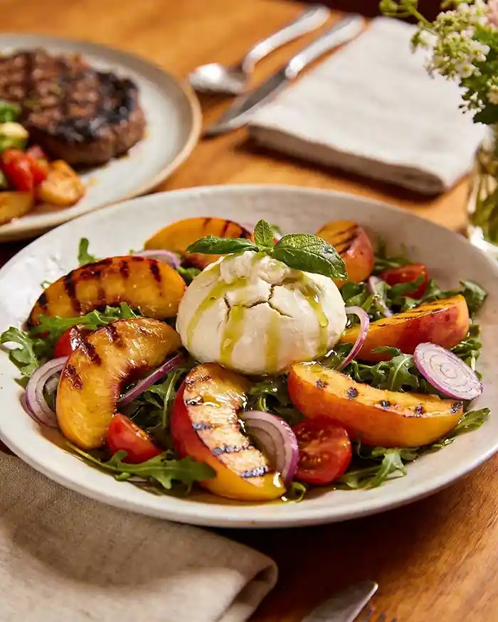 Peach Salad With Grilled Peaches