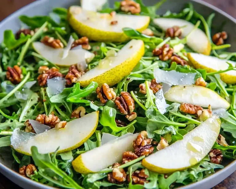 Pear Arugula Salad with Candied Walnuts
