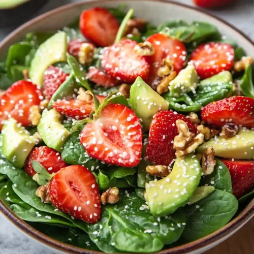 Strawberry Avocado Spinach Salad