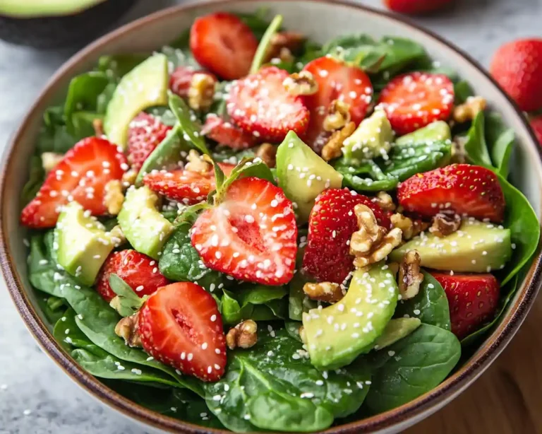 Strawberry Avocado Spinach Salad
