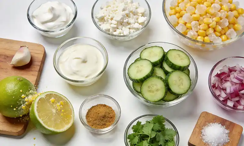 Street Corn Cucumber Salad