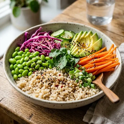 Brown Rice Edamame Buddha Bowl