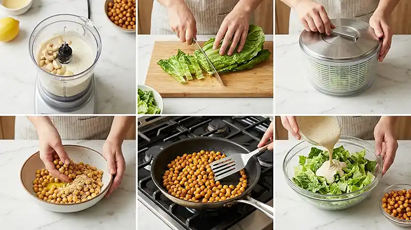 Caesar Salad With Chickpeas