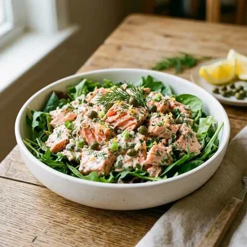 Caper Lemon Salmon Salad