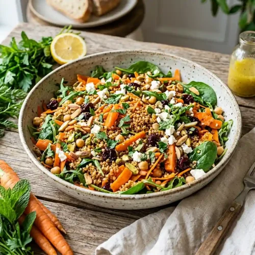Carrot Salad with Crispy Quinoa