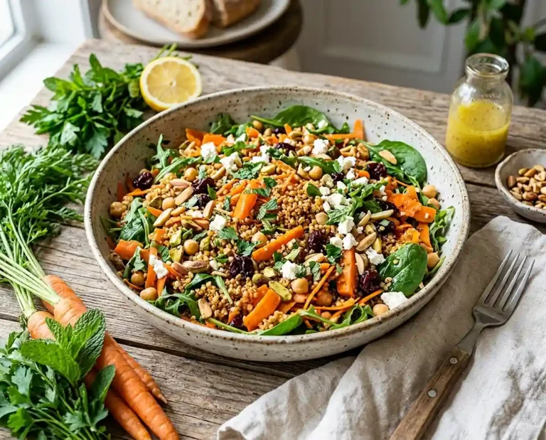 Carrot Salad with Crispy Quinoa