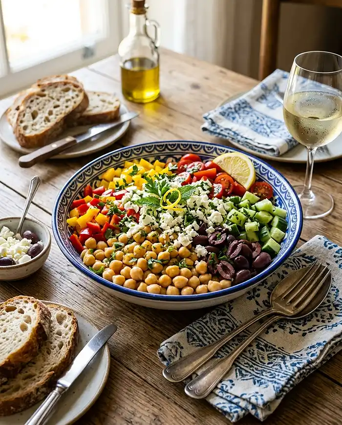 Chickpea Greek Salad