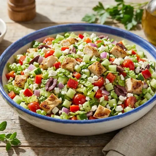 Finely Chopped Greek‑Inspired Chicken Salad 5 Finely Chopped Greek‑Inspired Chicken Salad