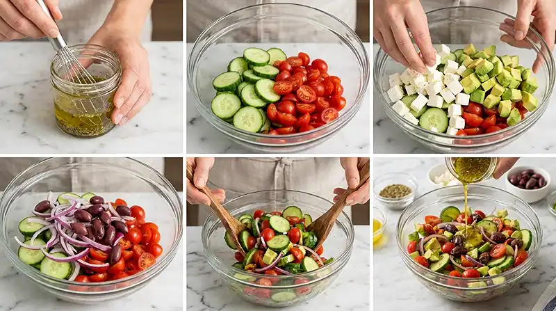 Avocado & Feta Greek Salad 3 Greek Salad Recipes