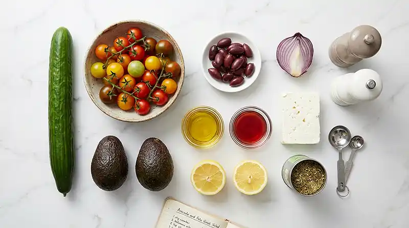 Avocado & Feta Greek Salad 2 Greek Salad