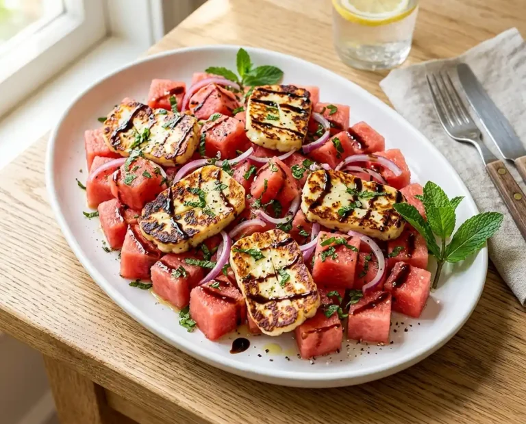 Halloumi and Watermelon Mint Salad