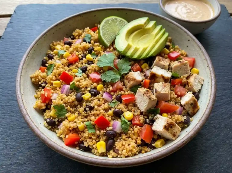 High protein southwest quinoa salad