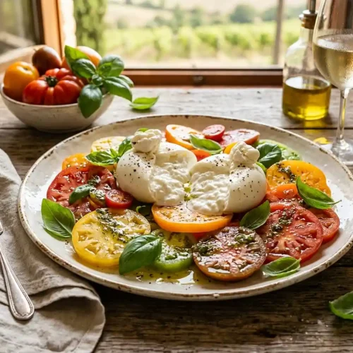 Italian Burrata Caprese Salad