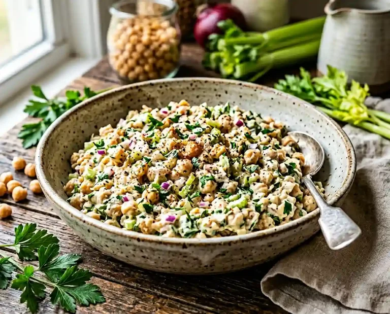 One Bowl Smashed Chickpea Salad