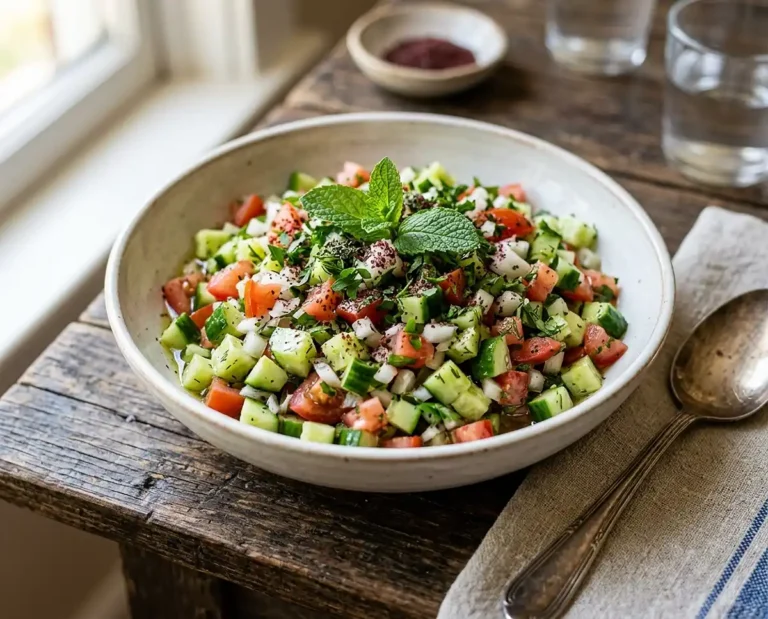 Persian Shirazi Cucumber Tomato Herb Salad