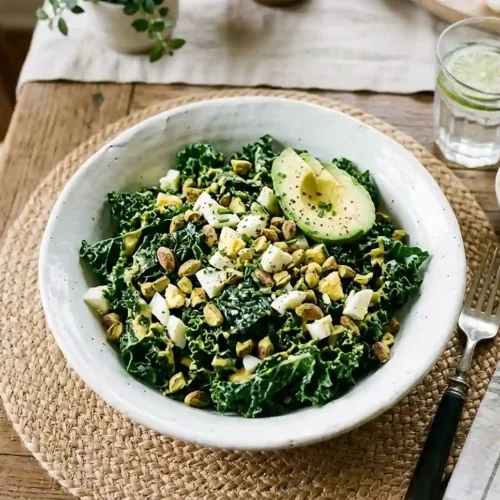 Pistachio and Massaged Kale Saint Patrick's Salad