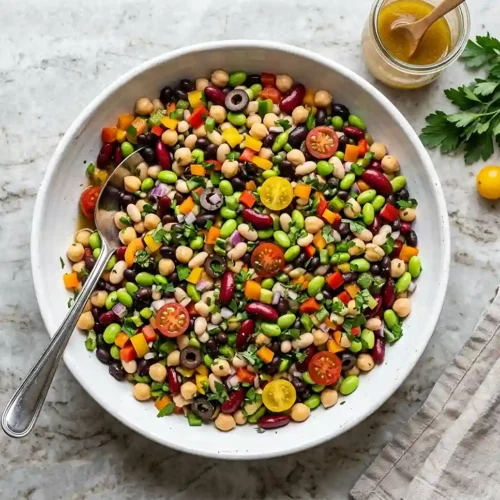 Rainbow Bean Salad