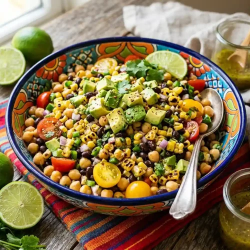 Southwest Chickpea Black Bean Salad