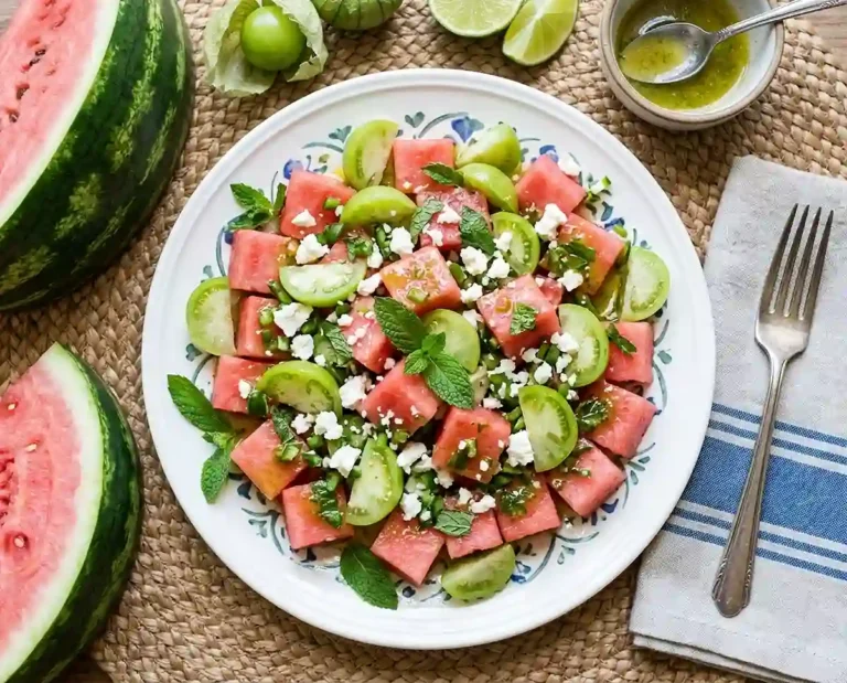 Summertime Watermelon and Tomatillo Salad