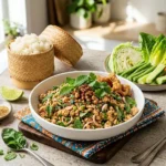 Thai Basil Ground Chicken Larb-Style Salad