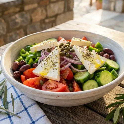 Traditional Greek Horiatiki Salad