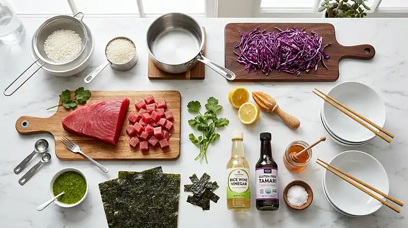 Poke Bowl Salad 2 ahi tuna salad