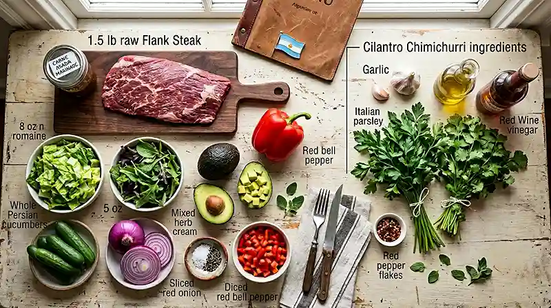 chimichurri steak salad