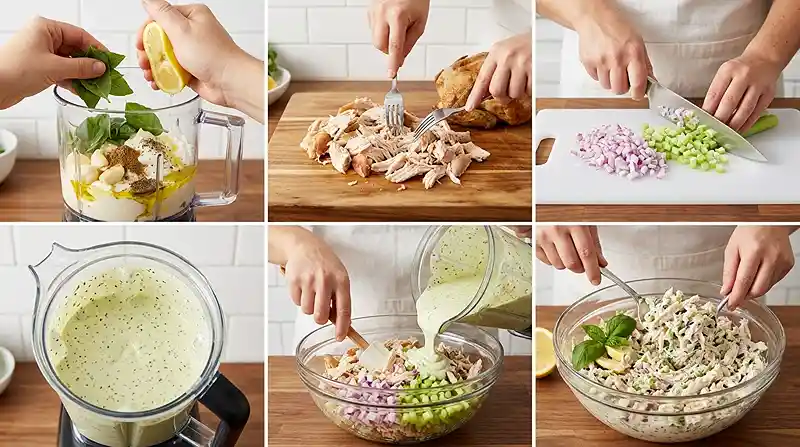 Lemon Basil Rotisserie Chicken Salad 3 easy dinner
