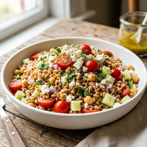 mediterranean farro salad