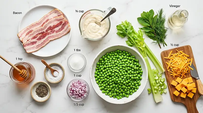Spring Green Pea Bacon Salad 2 pea bacon salad