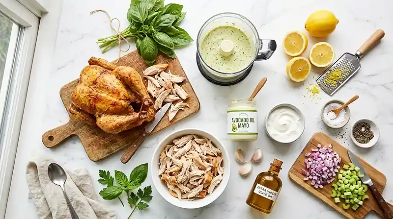 Lemon Basil Rotisserie Chicken Salad 2 rotisserie chicken