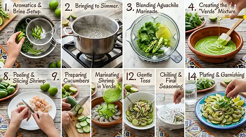 Aguachile Shrimp with Cucumber