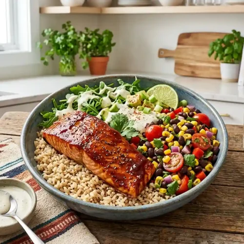BBQ Salmon Ranch Bowls