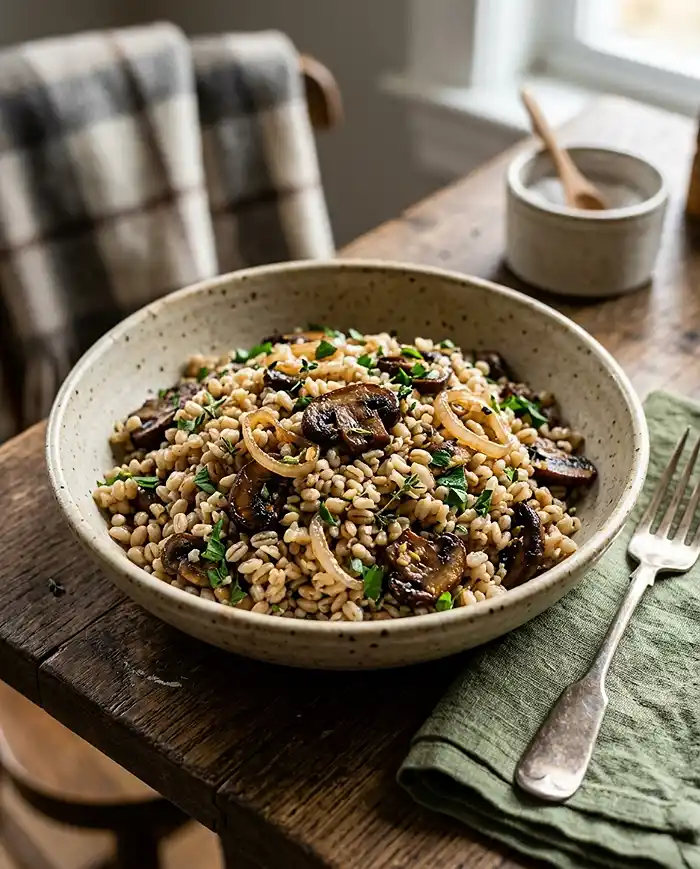 Barley Salad with Mushrooms