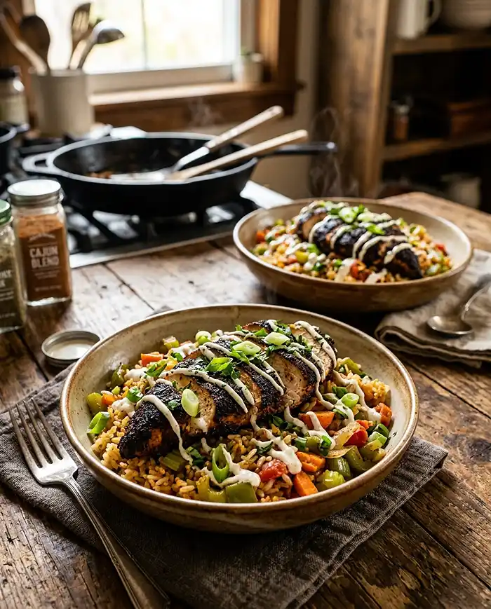 Cajun Chicken and Rice Bowl