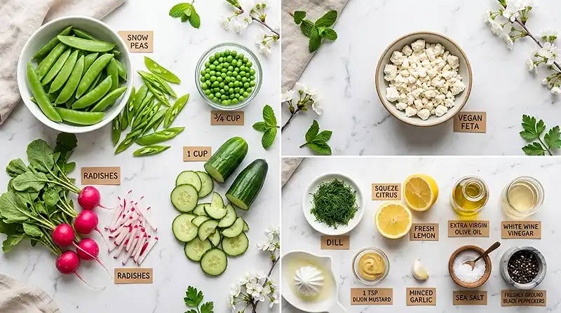 Fresh Snow Pea Salad with Radishes