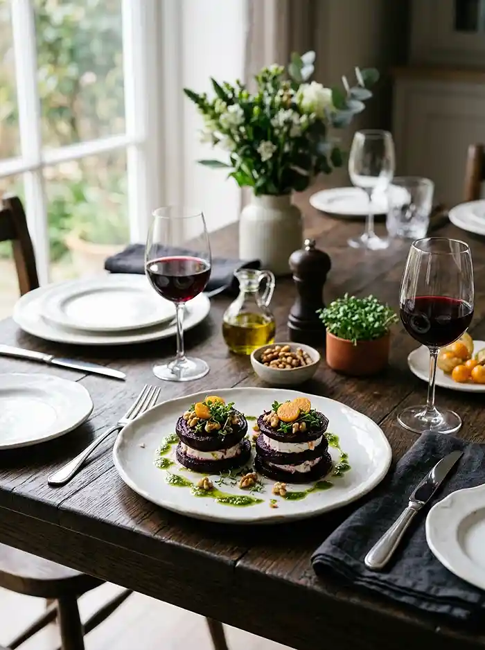 Beetroot Towers with Goat Cheese 4 Goat Cheese Salad