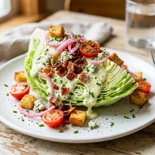 Iceberg Wedge Salad with Avocado Dressing