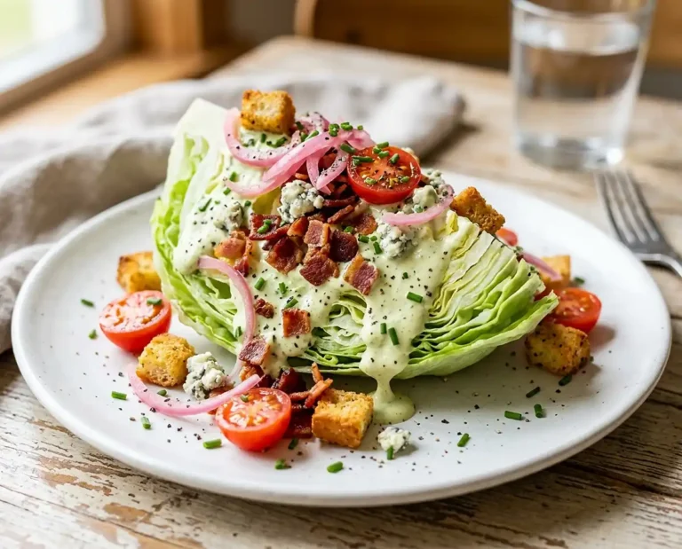 Iceberg Wedge Salad with Avocado Dressing