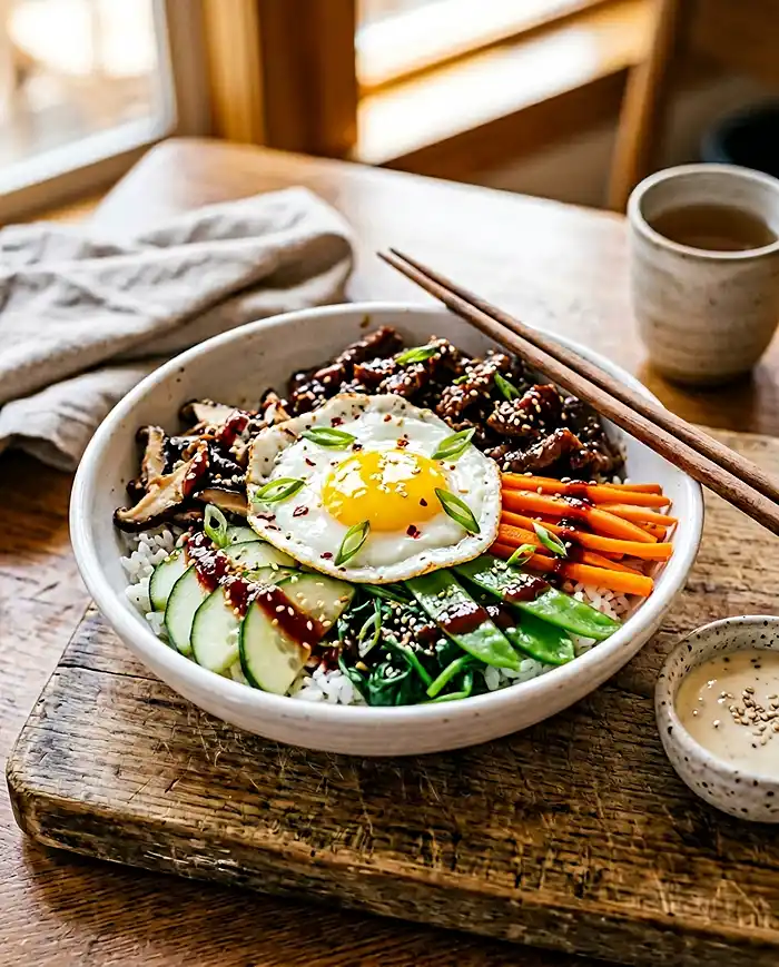Korean Bibimbap Beef Salad