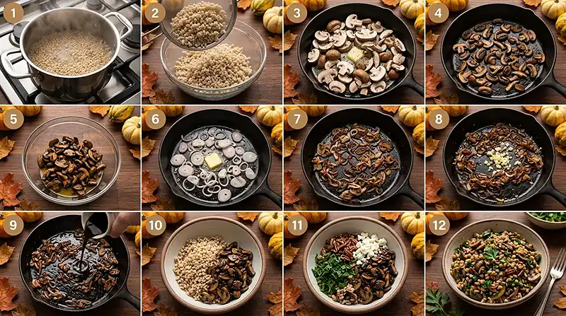 Mushroom and Barley Salad Recipe