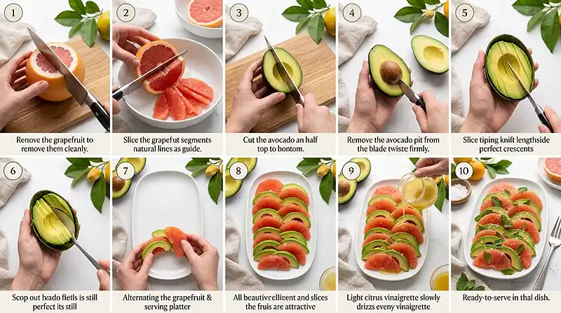 Pink Grapefruit Avocado Salad