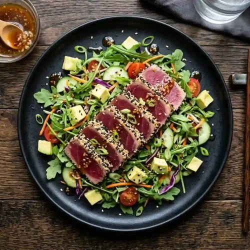 Sesame Crusted Ahi tuna Salad